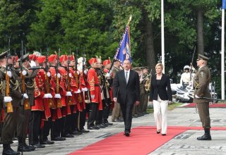 Official welcome ceremony held for Ilham Aliyev in Croatia’s Zagreb (PHOTO)