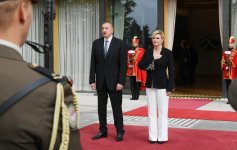 В Загребе состоялась церемония официальной встречи Президента Ильхама Алиева (ФОТО)