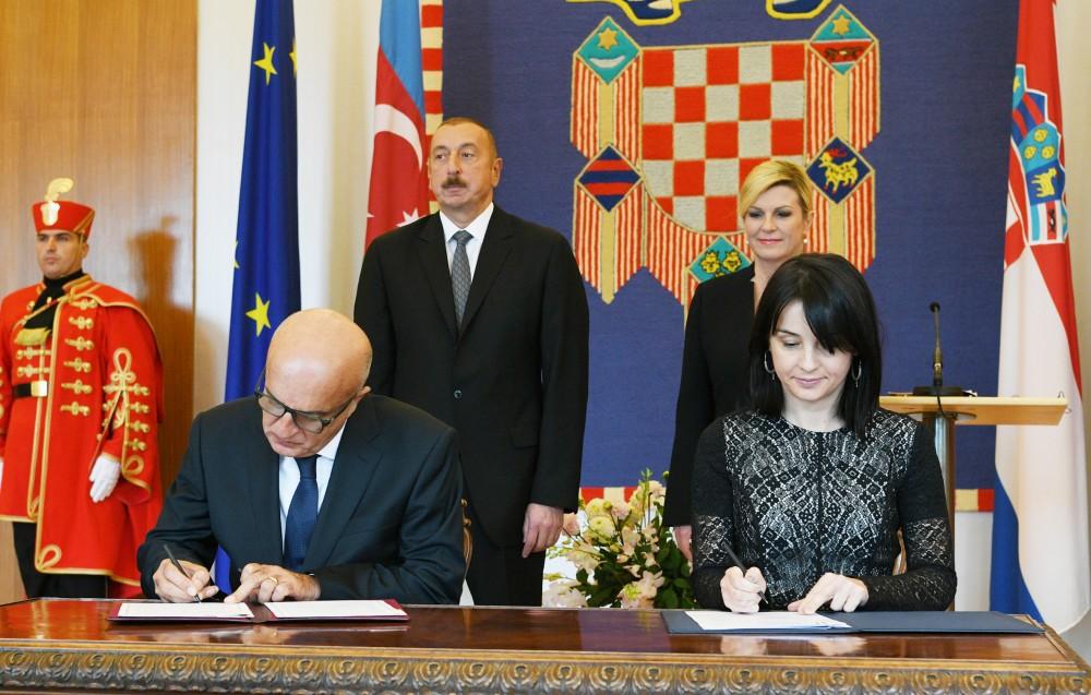 Азербайджан и Хорватия подписали совместные документы (ФОТО) - Gallery Image