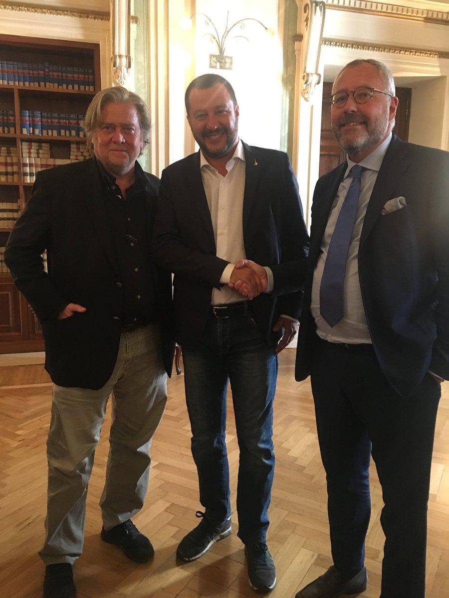 Italy's interior minister Salvini joins Bannon's right-wing Pan-European group