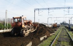 В Азербайджане на участке Джалилабад-Масаллы ведется капремонт железной дороги (ФОТО)