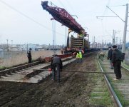 В Азербайджане на участке Джалилабад-Масаллы ведется капремонт железной дороги (ФОТО) - Gallery Thumbnail
