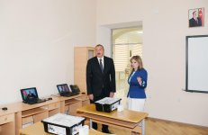 President Aliyev observes secondary school No 8 in Baku after major overhaul