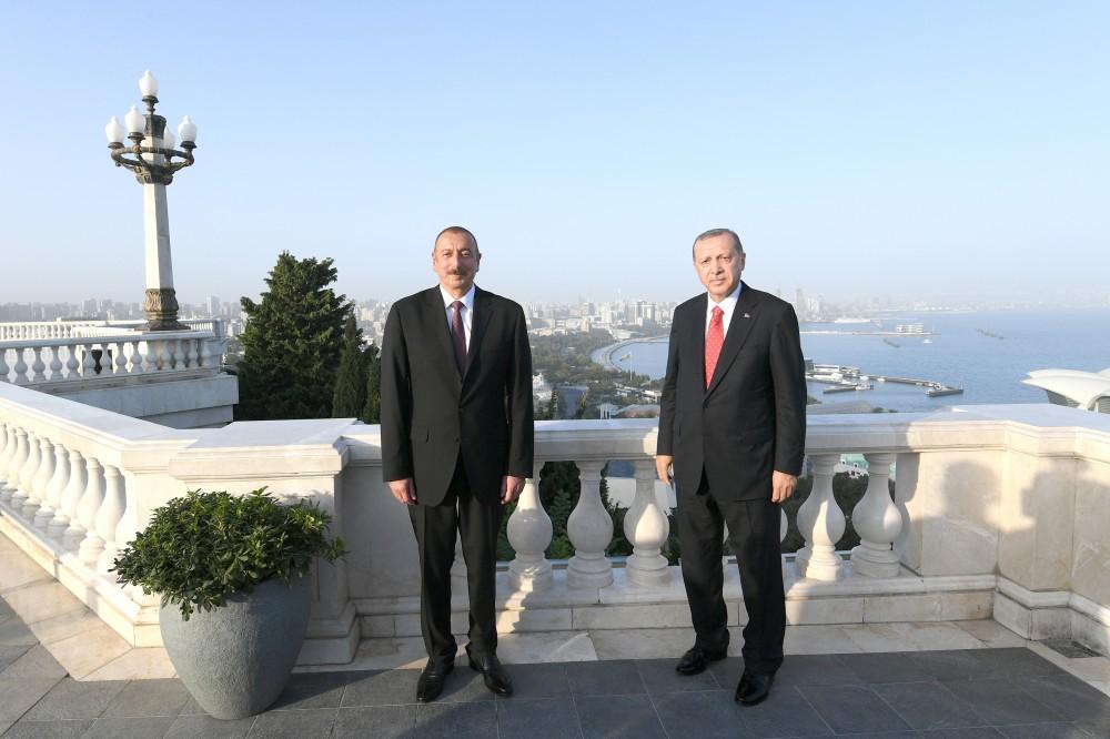 Состоялся совместный рабочий обед президентов Aзербайджана и Турции (ФОТО) - Gallery Image