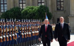 Türkiyə Prezidenti Rəcəb Tayyib Ərdoğanın rəsmi qarşılanma mərasimi olub (FOTO)