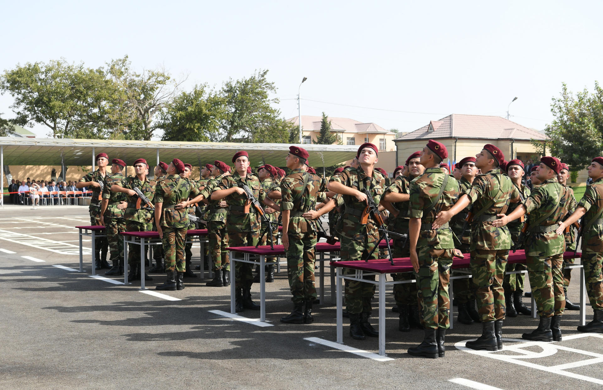 President Ilham Aliyev, First Lady Mehriban Aliyeva attend oath taking ceremony for young soldiers at State Security Service (PHOTO)