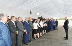Президент Ильхам Алиев принял участие в открытии автодороги в Билясуварском районе (ФОТО) - Gallery Thumbnail