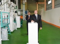 Azerbaijani president attends opening of Masalli-Nematlari LLC rice plant (PHOTO)