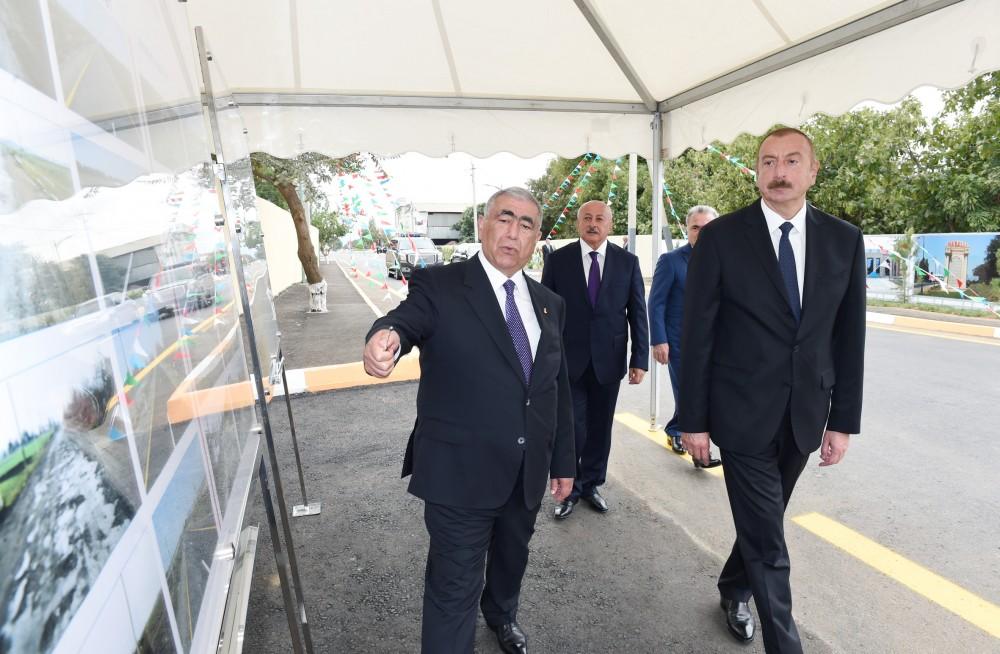 Ilham Aliyev inaugurates newly-reconstructed highway in Masalli (PHOTO)
