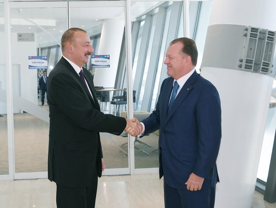 Президент Ильхам Алиев и Первая леди Мехрибан Алиева встретились с главой Международной федерации дзюдо (ФОТО) (версия 2) - Gallery Image