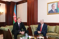 President Aliyev meets speaker of Grand National Assembly of Turkey (PHOTO)