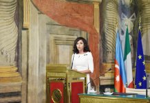 Первый вице-президент Мехрибан Алиева приняла участие в конференции "100-летие создания АДР и отношения стратегического партнерства между Азербайджаном и Италией" (ФОТО) - Gallery Thumbnail