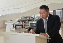 Президент Монголии побывал в Центре Гейдара Алиева (ФОТО) - Gallery Thumbnail