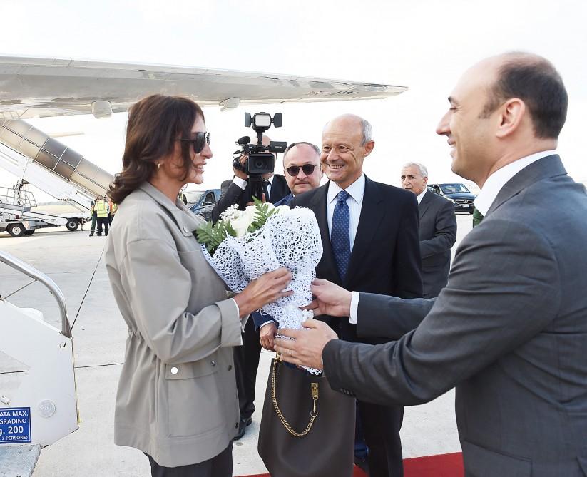 Первый вице-президент Мехрибан Алиева прибыла с официальным визитом в Италию (ФОТО)