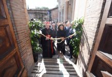 Первый вице-президент Мехрибан Алиева приняла участие в открытии катакомб святого Себастьяна в Риме (ФОТО)