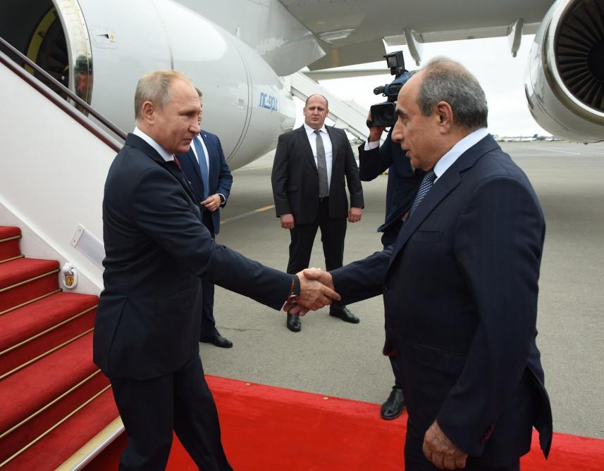 Russian President Vladimir Putin arrives in Azerbaijan for working visit (PHOTO)