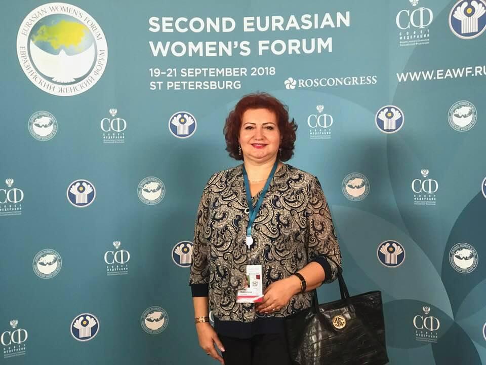 Azərbaycanlı alim Rusiyada keçirilən II Avrasiya Qadınlar Forumunda iştirak edib (FOTO)