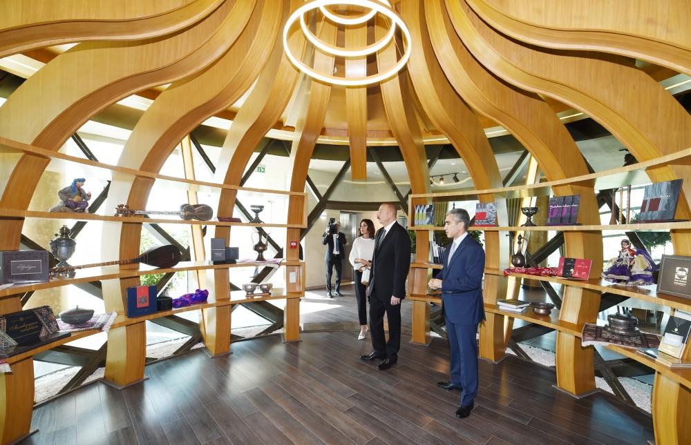 Azerbaijani president, first lady view rebuilt Milan Expo national pavilion (PHOTO)