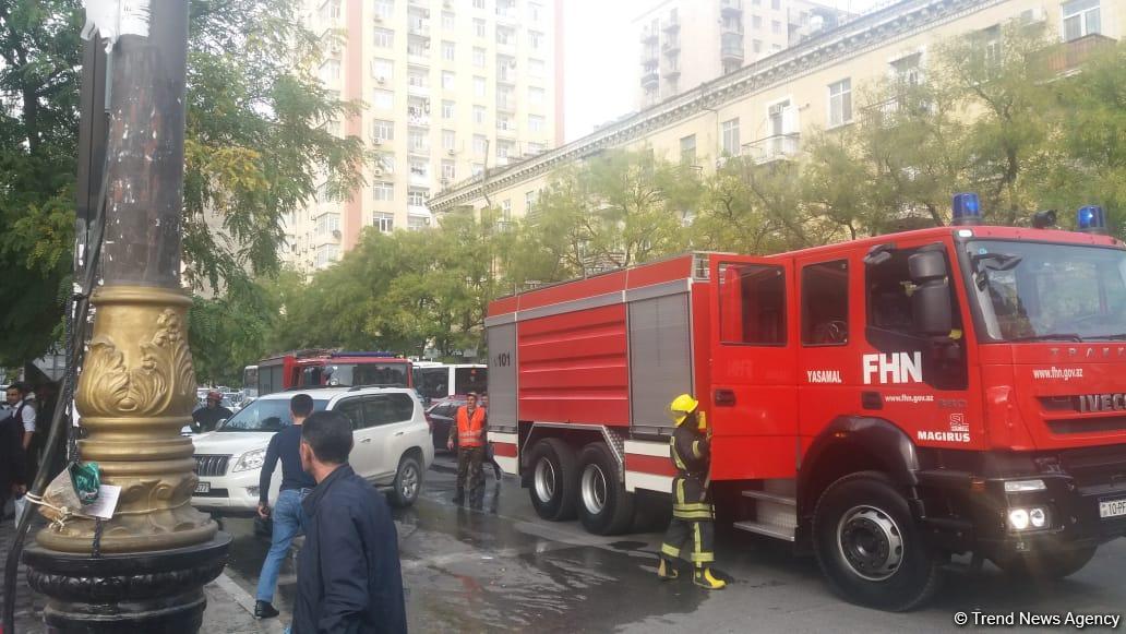 В ресторане в Ясамальском районе Баку произошел пожар (ФОТО)