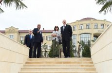 Azerbaijani president, first lady view Youth Park in Guba (PHOTO)
