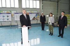 Azerbaijani president, first lady attend inauguration of Gubaekoagrar agricultural plant (PHOTO)