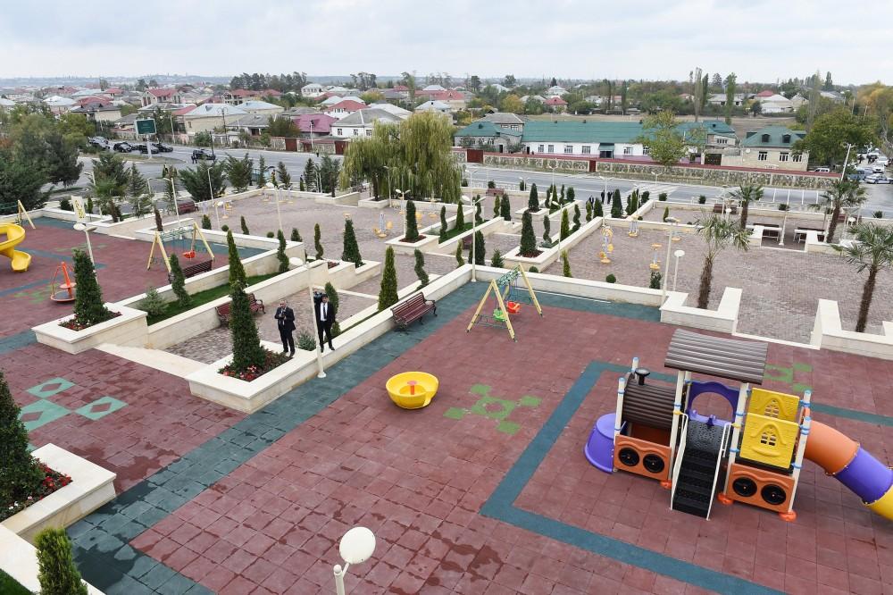 Azerbaijani president, first lady view Youth Park in Guba (PHOTO)
