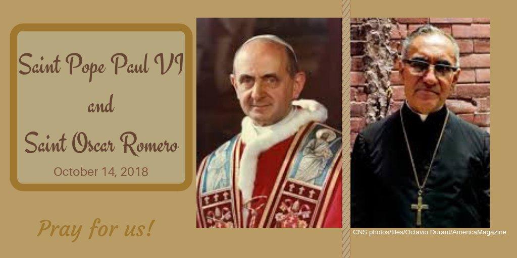 Slain Salvadoran bishop Romero and Pope Paul VI become saints