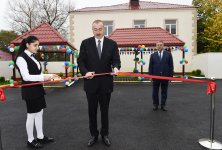 Президент Ильхам Алиев принял участие в открытии построенного по инициативе Фонда Гейдара Алиева детсада в Лерике (ФОТО)