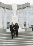 Президент Ильхам Алиев и Первая леди Мехрибан Алиева прибыли в Лянкяранский район (ФОТО)