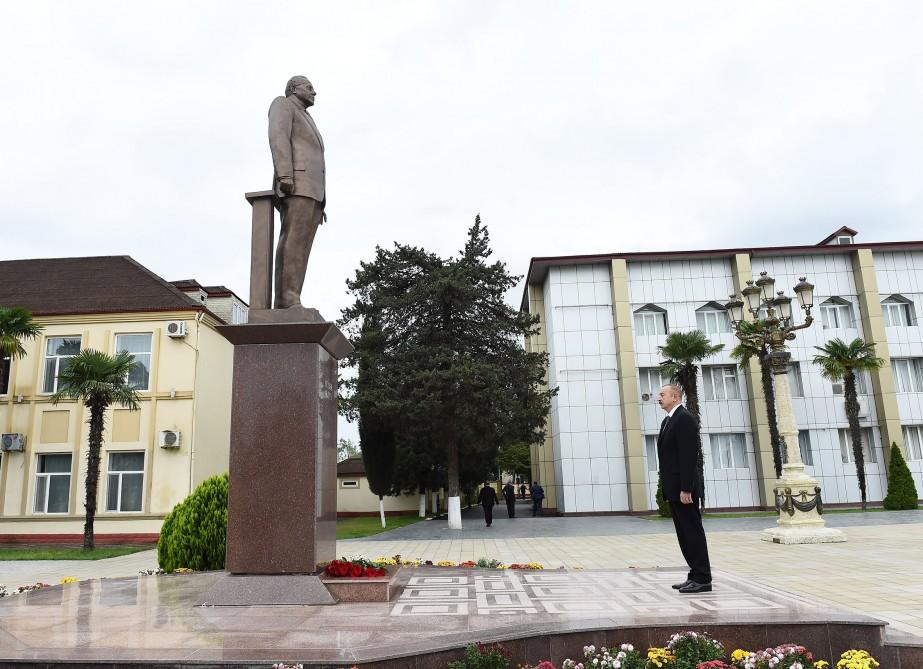 Azerbaijani president arrives in Astara district