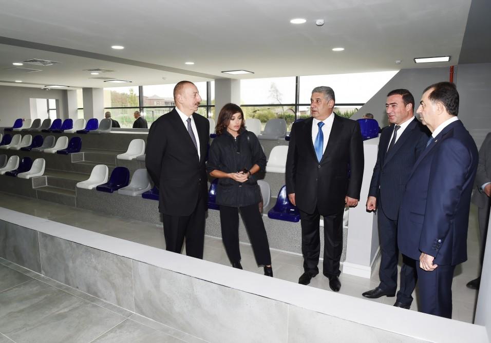 Президент Ильхам Алиев и Первая леди Мехрибан Алиева приняли участие в открытии Лянкяранского олимпийского спорткомплекса (ФОТО)