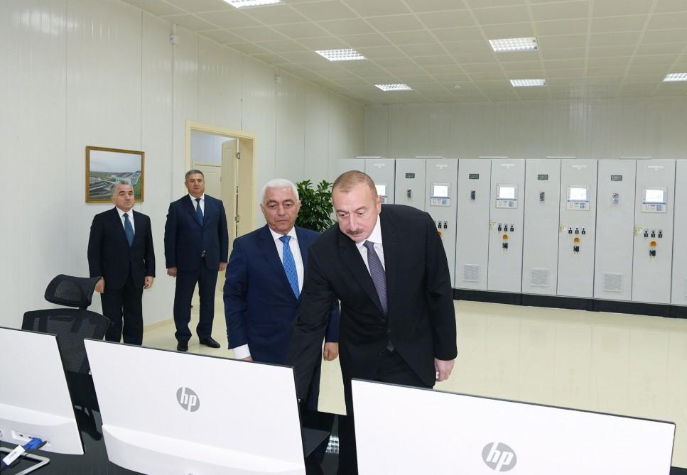 President Aliyev attends inauguration of power station in Lerik (PHOTO)