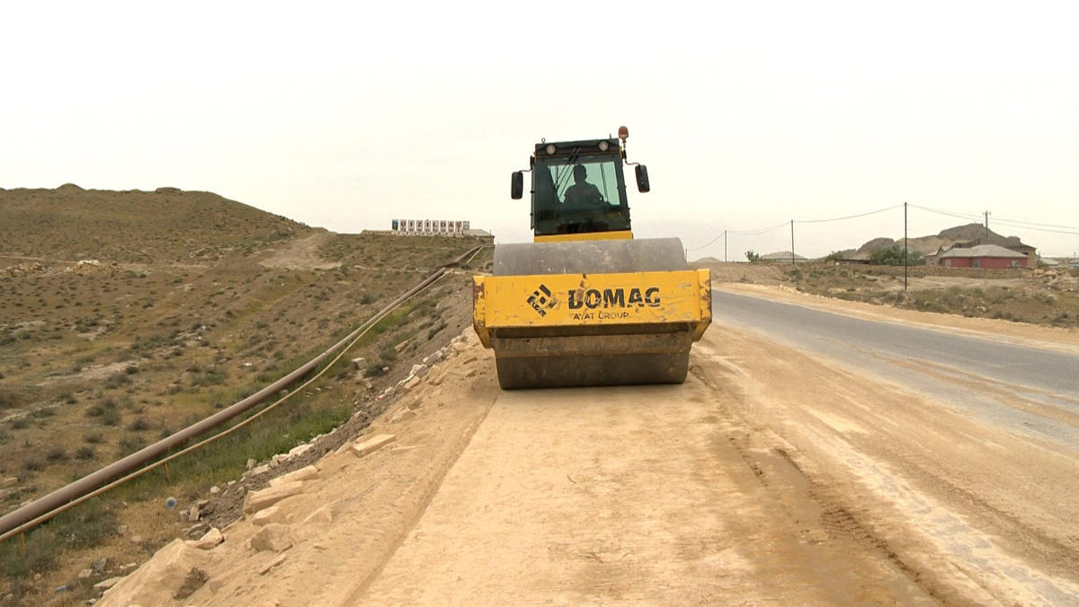 Lökbatan-Qızıldaş avtomobil yolunun yenidən qurulması yekunlaşır (FOTO/VİDEO)