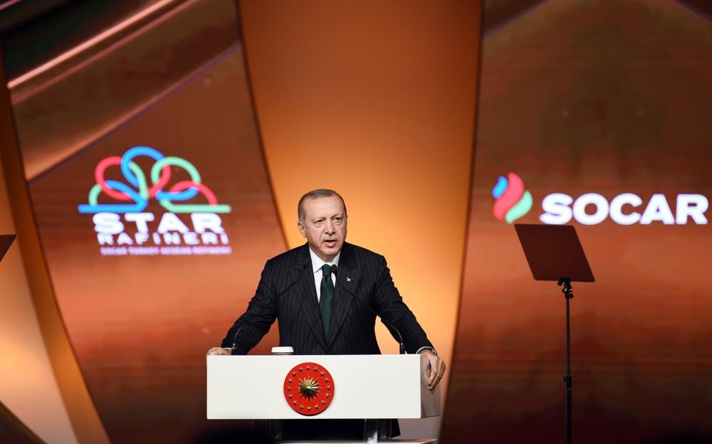 Президенты Азербайджана и Турции приняли участие в церемонии открытия НПЗ Star (ФОТО)