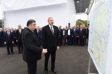 Президент Ильхам Алиев принял участие в церемонии открытия нового канала-притока реки Араз (ФОТО) (версия 2)
