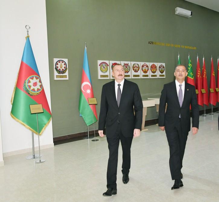 Президент Ильхам Алиев принял участие в открытии Музея флага в Имишли (ФОТО)