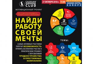 Caspian European Club проведет очередной мотивационный тренинг для студентов