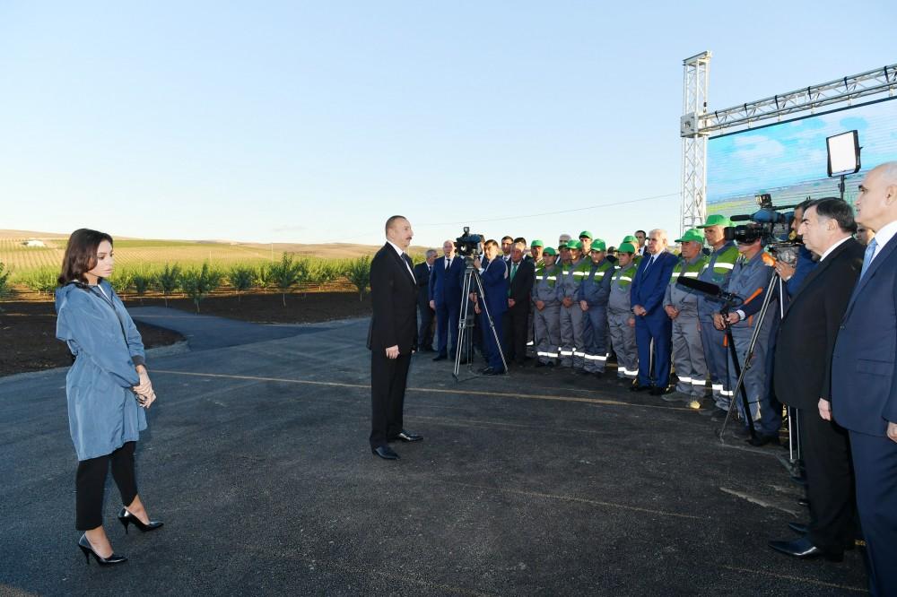 President Ilham Aliyev, First Lady Mehriban Aliyeva attend opening of Gakh Agropark (PHOTO)
