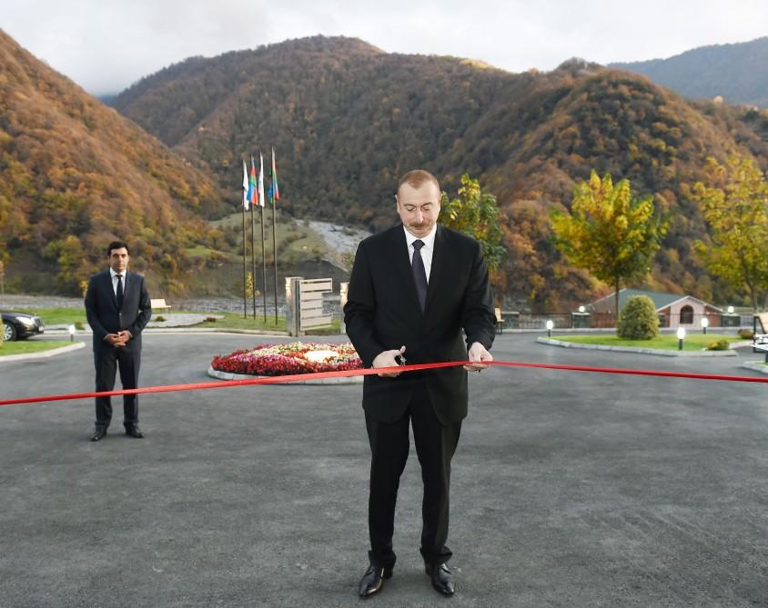 President Ilham Aliyev, First Lady Mehriban Aliyeva inaugurate Yurd Hotel in Gakh (PHOTO)