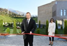 President Ilham Aliyev, First Lady Mehriban Aliyeva attend inauguration of Flag Museum in Shaki (PHOTO)