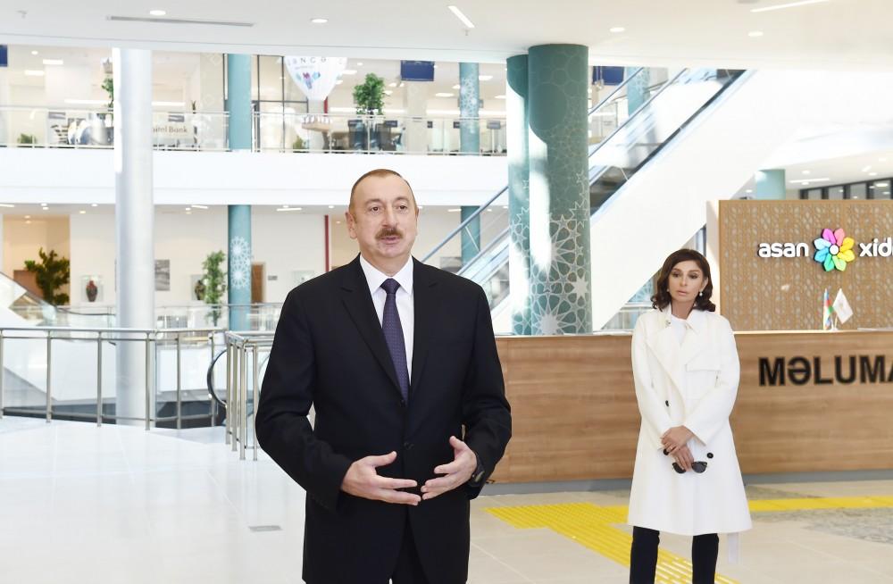 Azerbaijani president, first lady inaugurate Shaki “ASAN Hayat” complex (PHOTO)