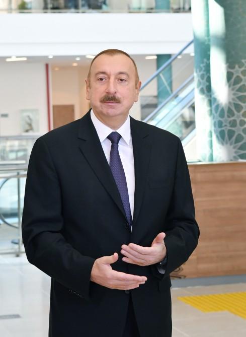 Президент Ильхам Алиев: Борьба с коррупцией, взяточничеством, которую ведет Азербайджан, полностью утвердилась в центрах Службы ASAN