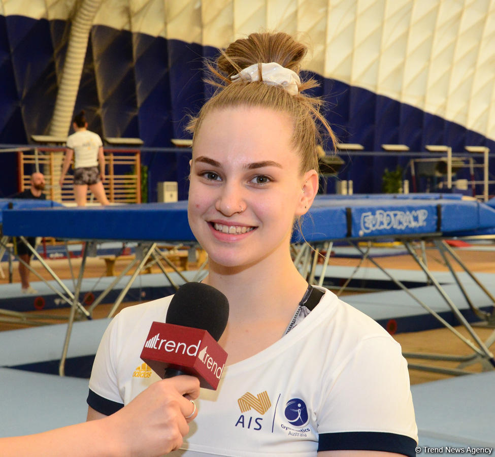 Australian gymnast talks training in Baku