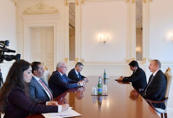 President Aliyev receives delegation led by Palestinian foreign minister