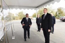 Президент Ильхам Алиев принял участие в открытии автодороги в Агдамском районе (ФОТО)