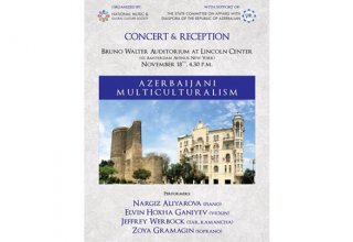 Nyu-Yorkda “Azərbaycan Multikulturalizmi” adlı konsert keçiriləcək