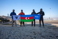 Азербайджанские спортсмены совершили пеший поход на 100 км (ФОТО)