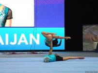 Bakıda akrobatika gimnastika üzrə Dünya Kubokunda iştirak edəcək azərbaycanlı idmançıların podium məşqləri başlayıb (FOTO)