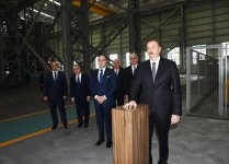 Президент Ильхам Алиев принял участие в открытии завода цветных металлов и ферросплавов в Сумгайыте (ФОТО)