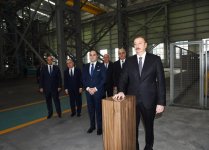 Azerbaijani president opens non-ferrous metals and foundry plant in Sumgait (PHOTO)